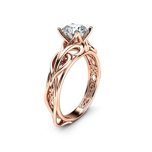 Anello con Fiore in Tono Rosa per Donne, Gioiello Elegante e Scintillante, Vendita all'Ingrosso - Product Image 2