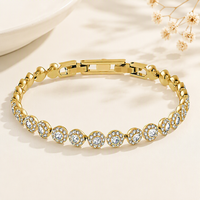 Bracelet en argent 925 véritable plaqué or tendance Kirin Custom, avec zircon, OEM ODM