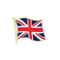 Pin de Solapa Esmaltado con Bandera Nacional Personalizada, Broche Metálico para Campaña Electoral, MOQ Bajo