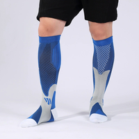 Chaussettes de compression longues en nylon pour la course à pied, confortables et personnalisées, pour le sport