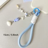 Coque de téléphone minimaliste unie mate pour iPhone 17 16 15 ProMax avec lanière de poignet motif coquillage et étoile de mer