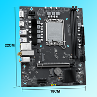 Kualitas tinggi Dual DDR4 LGA1700 kompatibel 12/13 Gen Intel H610 Motherboard baru digunakan mendukung 64GB Gaming M.2 PCI-E Desktop