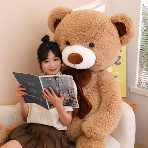 2026 Neue Valentinstag-Geschenke Riesiger Umarmungsbär Spielzeug Niedlicher Weicher Teddybär Plüschpuppe mit Fliege zum Valentinstag - Product Image 2