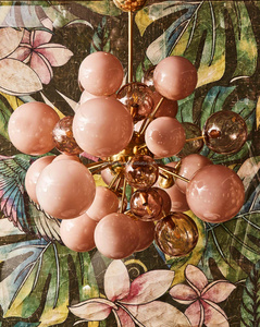 Lussuoso <span class=keywords><strong>Lampadario</strong></span> Sputnik in Vetro <span class=keywords><strong>Rosa</strong></span> Romantico Italiano, Luce Sospesa Moderna e Creativa per Camera da Letto e Boutique Chic - Product Image 2