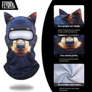 Waterproof Spandex Animal Print <strong>Balaclava</strong> 3D Cat &amp; <strong>Dog</strong> Full Face Mask for Winter Outdoor Sports &amp; Cosplay - Product Image 5