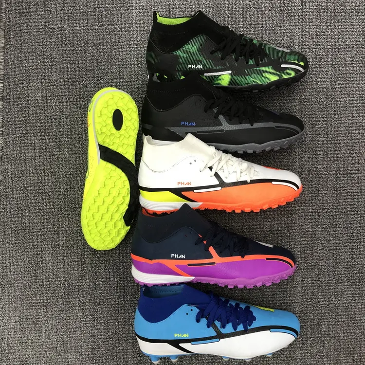 Soccer Shoes Men Football Boots Shoes Futsal Soccer Cleats Teenager Ankle High Tops Men's Indoor Soccer Training Sneakers