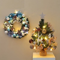 Meilleur Choix : Sapin de Noël Artificiel Écologique Pré-Éclairé et Pré-Décoré en Pin avec Lumières LED et Pointes Floquées Givrées