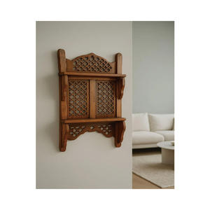 Étagère murale en <span class=keywords><strong>bois</strong></span>, étagère suspendue, étagères flottantes pour plantes pour le salon - Product Image 4