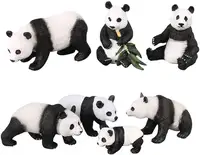 Özel panda hayvan pvc şekil oyuncak üreticisi oem vinil hayvanlar oyuncak koleksiyonu için