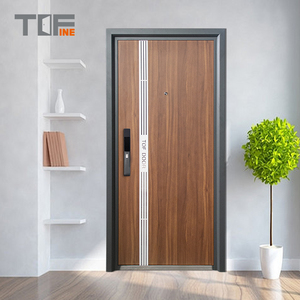 Nouveau produit porte en acier inoxydable conception entrée principale sécurité résidentielle avant porte de sécurité en acier avec cadre entrée Villa porte de maison - Product Image 3