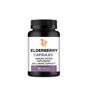 High Potency Elderberry Capsules Support Overall Wellness Improve Immune System <b>Herbal</b> <b>Supplement</b> Capsules - Product Image 1