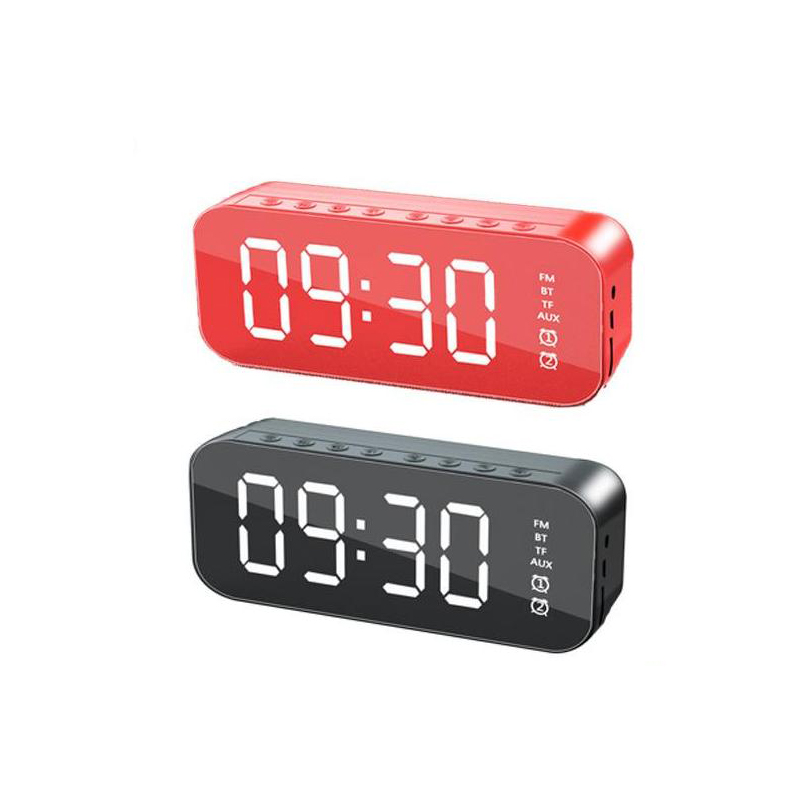 New Arrival wireless speaker wireless mirror desktop mobile phone clock stereo household alarm clock radio