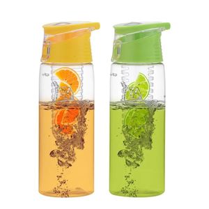 Gobelet à eau en plastique transparent de 700 ml avec filtre à fruits - Tasse à thé de bureau - Product Image 5