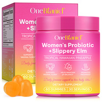 OneBotanical – Complément alimentaire pour femmes : Probiotiques + Érable rouge (60 gommes) – Aide à maintenir l'équilibre du pH et améliore l'immunité
