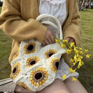 Borsa Spiaggia In Cotone Uncinetto Bohémien | Tracolla Intrecciata A Mano Con Tasca Interna | 38x16x30 Cm | Per Viaggi E Tempo Libero