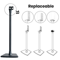 Support de haut-parleur professionnel Moniteur de studio d'enregistrement robuste noir Supports de sol