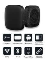 Boîtier IA Portable 2+32 Go Carplay avec Android 10 pour Apple Carplay et Android Auto, Prend en Charge la Navigation, la Musique et les Appels