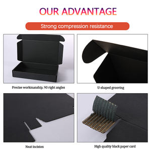 Caja de papel sólido negro resistente, 50 unidades, envío rápido - Product Image 4