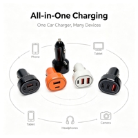 Pengisi Daya Mobil USB Multi-Pengguna, Pengisi Daya Ponsel Mobil Umum, Pengisi Daya Cepat Kendaraan, Alat Pengisi Daya Mobil