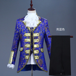 Abito da Spettacolo per Uomo Adulto, <span class=keywords><strong>Costume</strong></span> da Corte Europea, Abito da Principe Azzurro per Palcoscenico, Stile Retrò Europeo per Teatro - Product Image 3