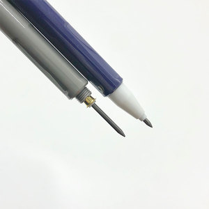 Fábrica de alta calidad Extraño colores surtidos Clip de metal Botón de metal Lápiz mecánico de plástico con sacapuntas - Product Image 6