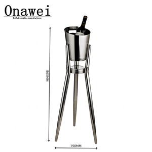 Onawei Đảng Bar Phụ Kiện Tự Chọn Uống Đồ Uống Hiển Thị Nước Đá Xô Thép Không Gỉ Phát Sáng Trong Tối Rượu Vang Mát 5L Công Suất - Product Image 2