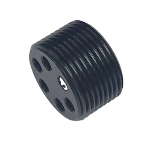 CNC Turning External Thread Aluminum Round Block, OEM Custom Multi-Hole Machining Connector Parts - Product Image 4