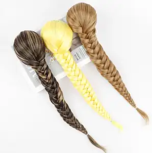 New Fashion Fishtail Braid Pony 40cm Synthetic Plait Braided Hairpiece Stylish Accessory Elastic Ponytail