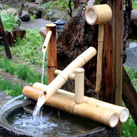 Dispositif de dissuasion d'oiseaux en bambou de style japonais, goutteur d'eau, bec verseur de bassin à eau courante, cascade traditionnelle Shishi-odoshi
