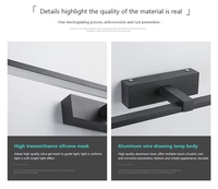 Lampe frontale de miroir à LED murale pour armoire de salle de bain, design moderne et luxueux pour la maison