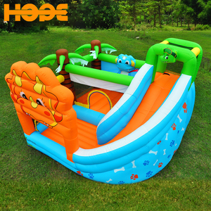 Công Chúa Thương mại bóng rổ Hoop khủng long trẻ mới biết đi Inflatable Jumper Bouncer bouncy nhà nhảy lâu đài trượt với hố bóng - Product Image 3