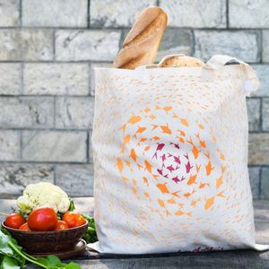 Sac fourre-tout en toile de coton imprimé par sublimation, sérigraphie et transfert numérique, motif anime, avec fermeture éclair, logo personnalisé, grand format pour le shopping - Product Image 4