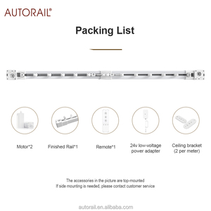 Sistema de Automação Residencial Inteligente: Trilho Elétrico Motorizado Extensível para Cortinas Onduladas (S-Fold) para Casa - Product Image 3