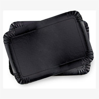 Maßgefertigte Süßigkeiten- und Gebäckteller, Papierteller, Schwarze Kuchenformen, Quadratische und Rechteckige Snack-Tabletts, Karton-Kuchenplatten im Großhandel