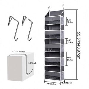 Organizador de Pared Antideslizante, Cesta de Almacenamiento con Bolsillos Laterales y Bolsas de Malla - Product Image 1