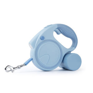 Commercio all'ingrosso della fabbrica di notte di viaggio leggero guinzaglio per animali domestici ABS Auto retrattile guinzaglio per cani con cacca sacchetto di stoccaggio - Product Image 6