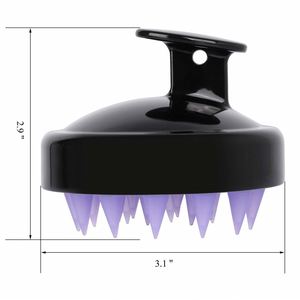 New $0.15 <b>Round</b> Silicon Bath <b>Brush</b> /Dry Hair Detangler Scalp Massage Shampoo <b>Brush</b> - Product Image 3