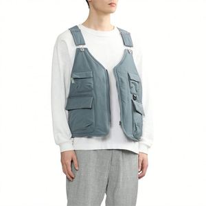 Nueva llegada de diseño personalizado sin mangas múltiples bolsillos primavera hombres acolchado utilidad chaleco chaqueta - Product Image 4