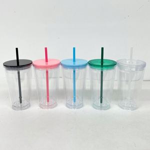 Glitter Plastic Double Walled Snow Globe Cups clear Transparent 16oz 24oz <b>Snowglobe</b> Tumblers with Pre Drilled Hole - Product Image 4