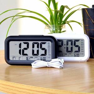 Réveil de bureau à LED moderne avec écran <span class=keywords><strong>LCD</strong></span> Nouveau mouvement à <span class=keywords><strong>quartz</strong></span> Snooze pour la décoration du bureau à domicile comprenant un thermomètre pour les enfants - Product Image 2