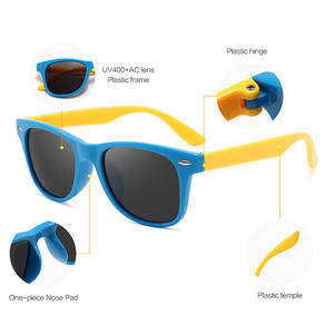 Gafas de Sol Infantiles de Estilo Europeo Americano Clásico, Protección UV400, Marco de Plástico, Lentes AC, Unisex, Protección Solar para Viajes - Product Image 2