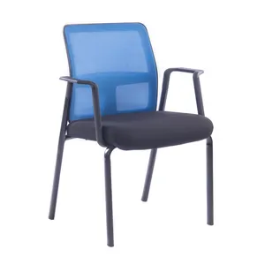 Supporto lombare Kabel e sedia per ospiti da ufficio in rete con schienale medio per Reception sala conferenze sedia blu per ospiti