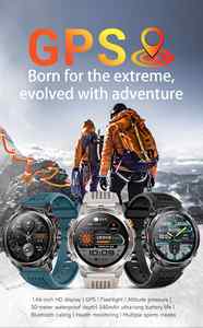 Nuevo Reloj Inteligente GPS para Exteriores HT37 2025, Rastreador de Actividad Física con Correa de Silicona Impermeable IP68, Pantalla de Alta Definición, Unisex - Product Image 2