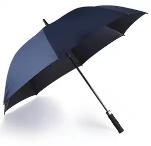 YUBO payung Golf pabrik Tiongkok, payung Golf bingkai kaca serat tahan angin terbuka otomatis untuk promosi