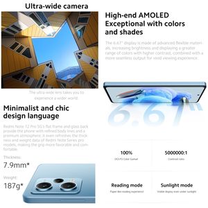 Nuovo <span class=keywords><strong>Xiaomi</strong></span> Redmi <span class=keywords><strong>Note</strong></span> <span class=keywords><strong>12</strong></span> <span class=keywords><strong>Pro</strong></span> <span class=keywords><strong>5G</strong></span> cellulare 6GB + 1080 Dimensity 128GB 6nm Octa Core <span class=keywords><strong>5G</strong></span>, NFC 6.67 pollici Smartphone <span class=keywords><strong>5g</strong></span> - Product Image 3