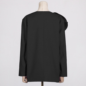 Vêtements pour femmes Ocstrade, vente en gros de costumes formels pour femmes, veste à col en V, veste élégante à fleurs plissées, blazer pour femmes, manteau - Product Image 6