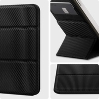Cartera de Cuero con Microfibra Magnética MagSafe y Logotipo Personalizado, para iPhone 17 16 15 14 13 12 11, Soporte Plegable para Teléfono, Delgada, con Protección RFID para Tarjetas