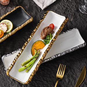 <span class=keywords><strong>Piatti</strong></span> Rettangolari per Sushi di Lusso <span class=keywords><strong>Vintage</strong></span> 12/16 Pollici, Stoviglie in Porcellana di Alta Qualità, Piatto in Ceramica Ecologico per Uso in Cucina - Product Image 5