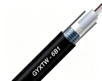 Cable de Fibra Óptica para Exteriores GYXTW Monomodo G652D de 6 Núcleos, Construcción Duradera, Blindado, para Redes de Seguridad CCTV