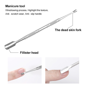 Outils professionnels de pédicure et de manucure, coupe-cuticules en acier inoxydable de haute qualité avec pousse-cuticules, coupe-ongles, soin des ongles et des doigts - Product Image 5